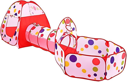 Children's Tent Tunnel Ball Pool Game House with 100 Balls