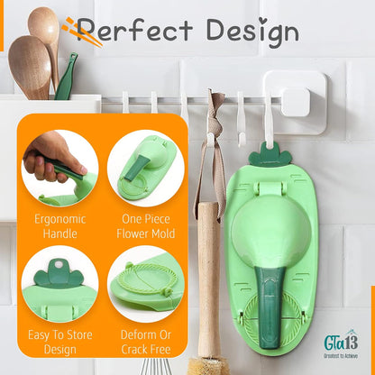 2 in-1 Manual Dumpling Maker Press, Dumpling Skin Maker Machine, Empanada Maker Press, Multifunctional DIY Manual Dumpling Press Mold Set